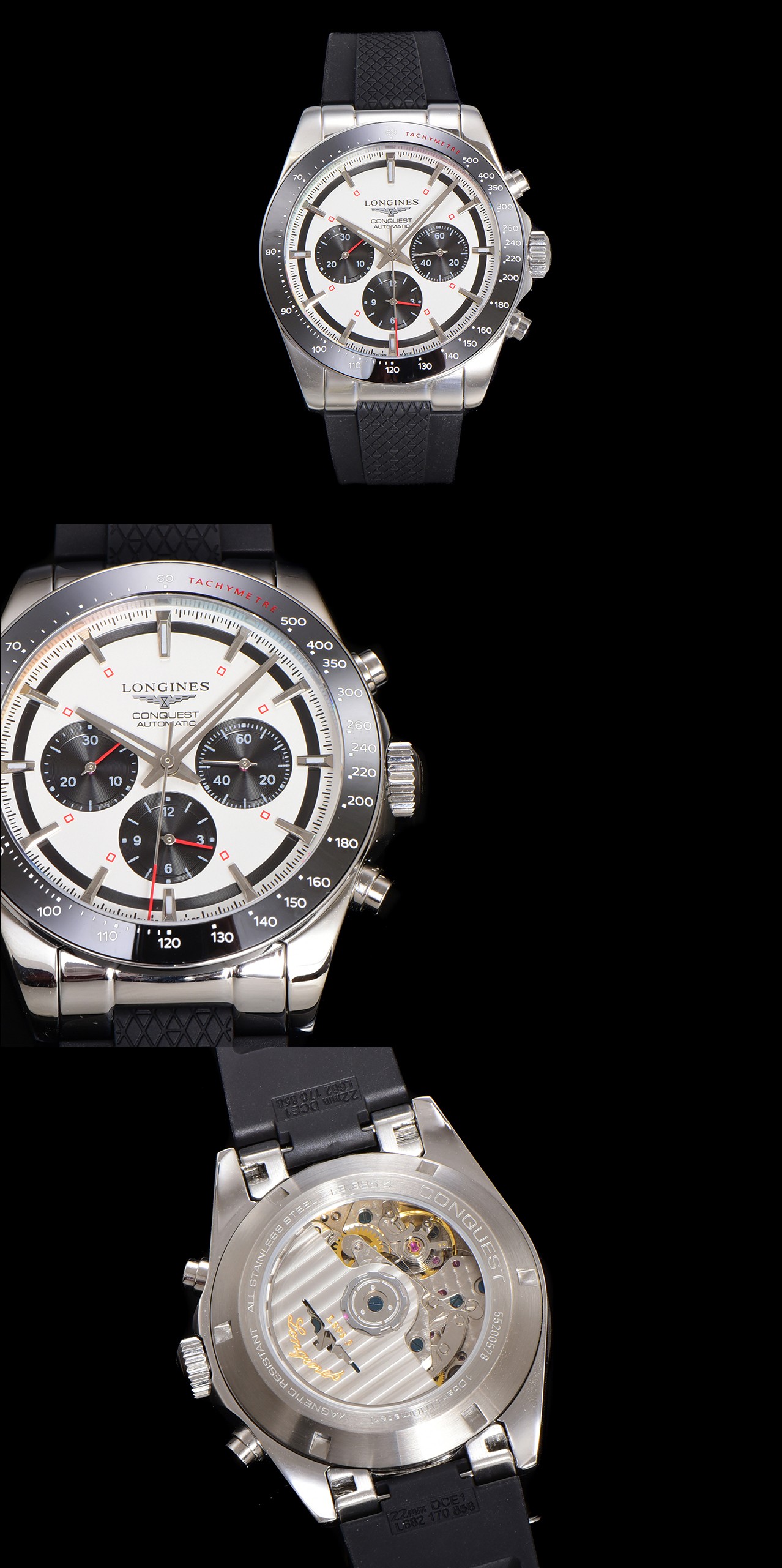 【新品】浪琴 LONGINES-浪琴 康卡斯 悦动凭借其独特的设计,实用的功能和舒适的佩戴体验,成为了一款备受推崇的精品时计。
1⃣️字面是独特的🐼“熊猫眼”主要有“黑白”“深海蓝”“远山绿”“香槟金”的多款经典搭配款色和三眼计时盘还加上黑色时尚陶瓷圈。 康卡斯系列
2⃣️成为时尚又复古的多功能计时机腕表 7750改原装L398.5自动上弦机芯。
3⃣️ 表盘直径42mm,防水深度100m日常用水轻松解决,无论是搭配休闲装还是正装,都能展现出佩戴者独特的品味和个性魅力,整体上手高级感满满。
4⃣️彭于晏余文乐同款