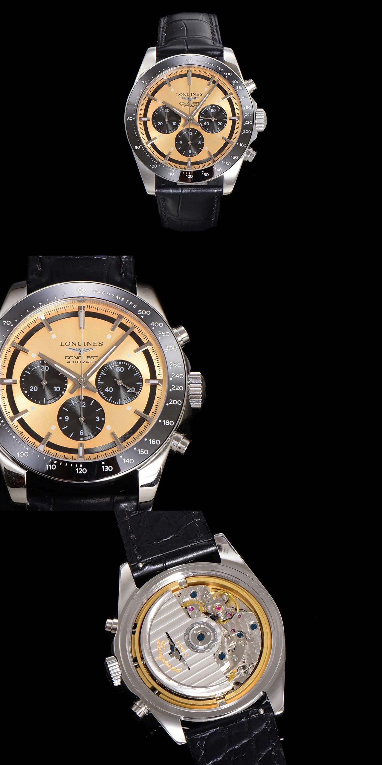 【新品】浪琴 LONGINES-浪琴 康卡斯 悦动凭借其独特的设计,实用的功能和舒适的佩戴体验,成为了一款备受推崇的精品时计。
1⃣️字面是独特的🐼“熊猫眼”主要有“黑白”“深海蓝”“远山绿”“香槟金”的多款经典搭配款色和三眼计时盘还加上黑色时尚陶瓷圈。 康卡斯系列
2⃣️成为时尚又复古的多功能计时机腕表 7750改原装L398.5自动上弦机芯。
3⃣️ 表盘直径42mm,防水深度100m日常用水轻松解决,无论是搭配休闲装还是正装,都能展现出佩戴者独特的品味和个性魅力,整体上手高级感满满。
4⃣️彭于晏余文乐同款