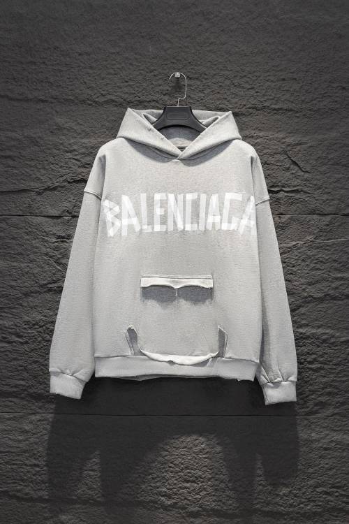 Balenciaga Tape Logo Oversized Hoodie - Comfortable Cotton Sweatshirt 1 Balenciaga Tape Logo Oversized Hoodie - Comfortable Cotton Sweatshirt