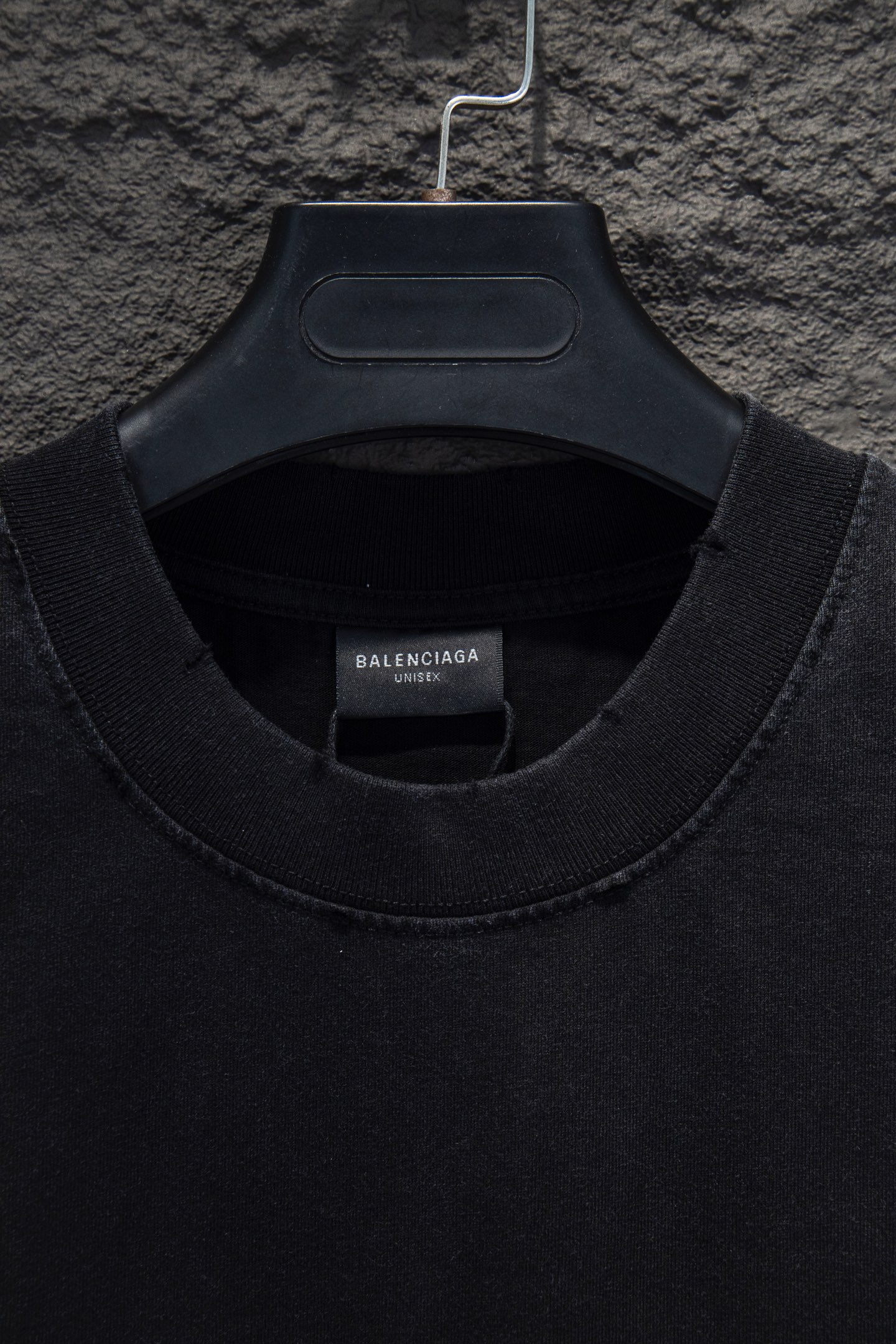 Balenciaga/巴黎世家 25ss 双B麦穗刺绣短袖 牛仔蓝 水洗黑