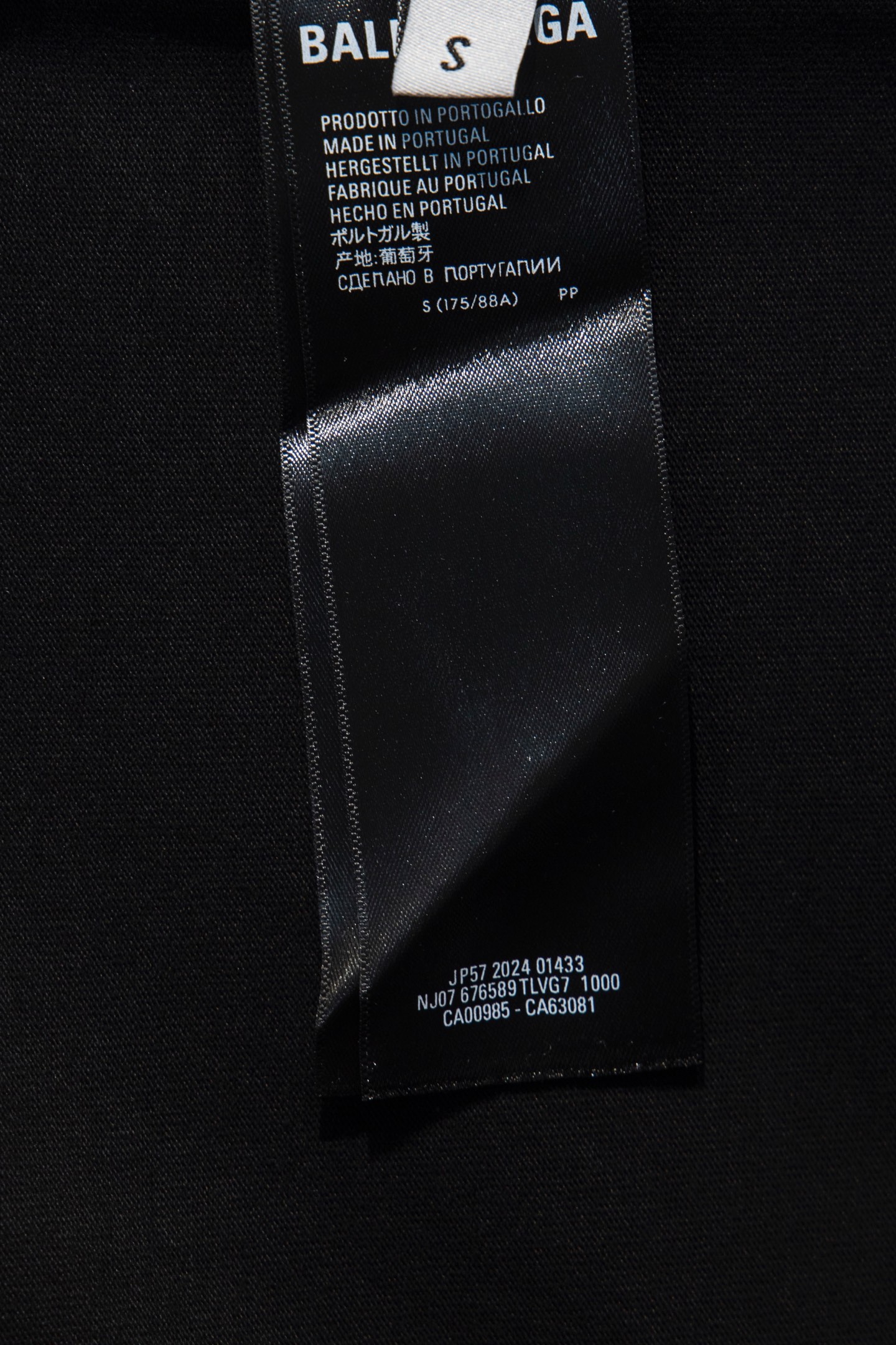 Balenciaga/巴黎世家 25ss 双B麦穗刺绣短袖 牛仔蓝 水洗黑