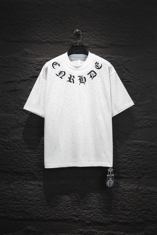Chrome Hearts 25SS Rhinestone T-Shirt Oversize Fit, Comfortable and Stylish