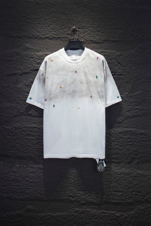 Chrome Hearts Oversized T-Shirt, Washed Black/White, Distressed, Cotton 1 Chrome Hearts Oversized T-Shirt, Washed Black/White, Distressed, Cotton
