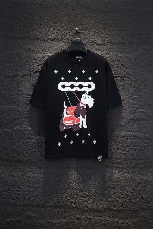 Good Dog Graphic T-Shirt, Heavyweight Cotton Tee, Embroidery Detailing 1 Good Dog Graphic T-Shirt, Heavyweight Cotton Tee, Embroidery Detailing