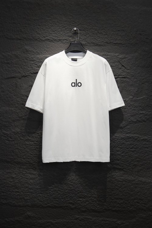 Alo Yoga Graphic Print Heavyweight Cotton Tee - Distressed Style 1 Alo Yoga Graphic Print Heavyweight Cotton Tee - Distressed Style