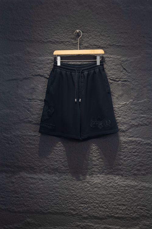 Products 41 Chrome Hearts Embroidered Cotton Shorts - Vintage Black, Comfortable Fit