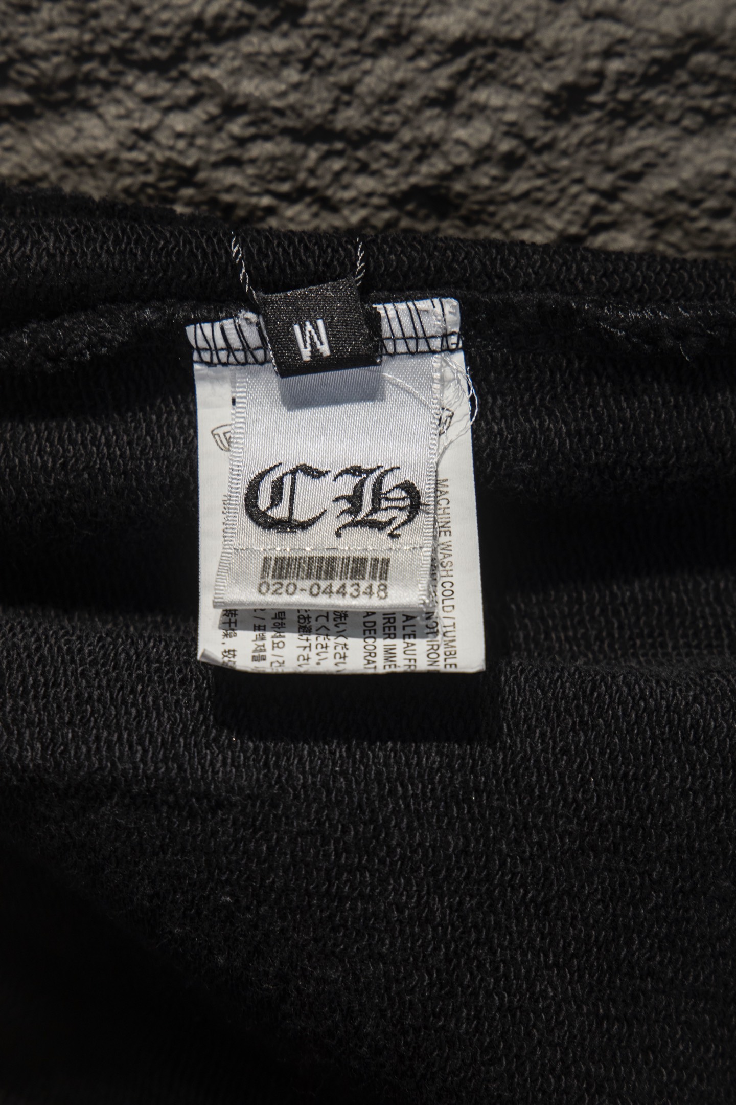 Chrome Hearts/克罗心25ss 白色抽绳炒盐烫钻短裤 水洗黑