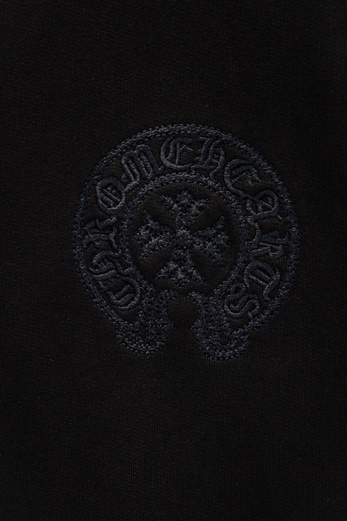 Chrome Hearts/克罗心 25Fw 暗纹编织圆领短袖 黑色