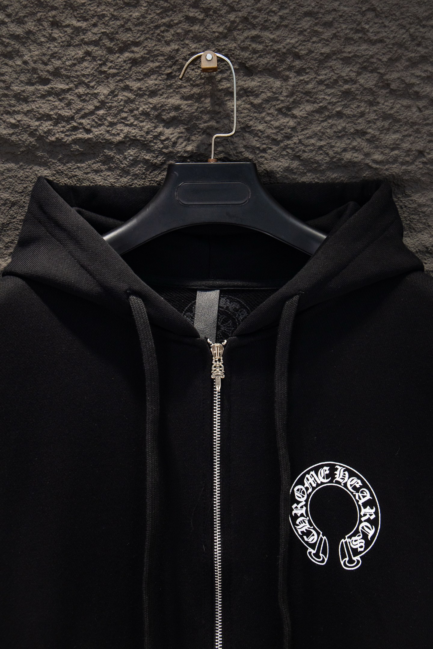 Chrome Hearts Black Cotton Hoodie with Floral Sleeve Design and Front Zipper 4 i1758723830949 3946 0 8