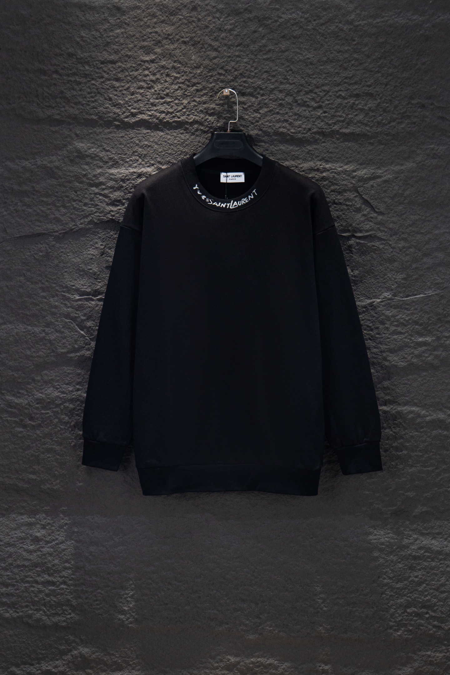 Yves Saint Laurent New Graffiti Round Neck Sweatshirt Loose Fit