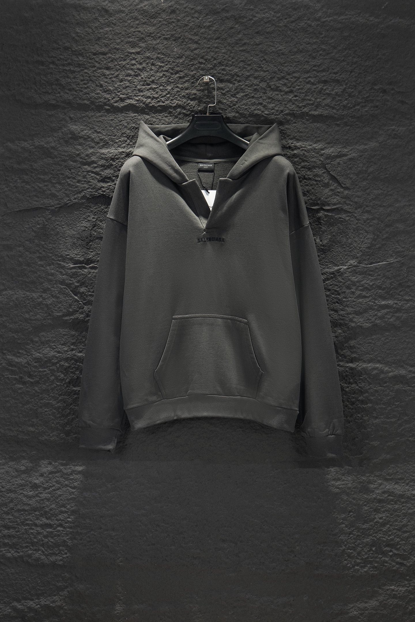 Balenciaga Embroidered Cotton Hoodie, Comfortable and Fashionable Sweatshirt