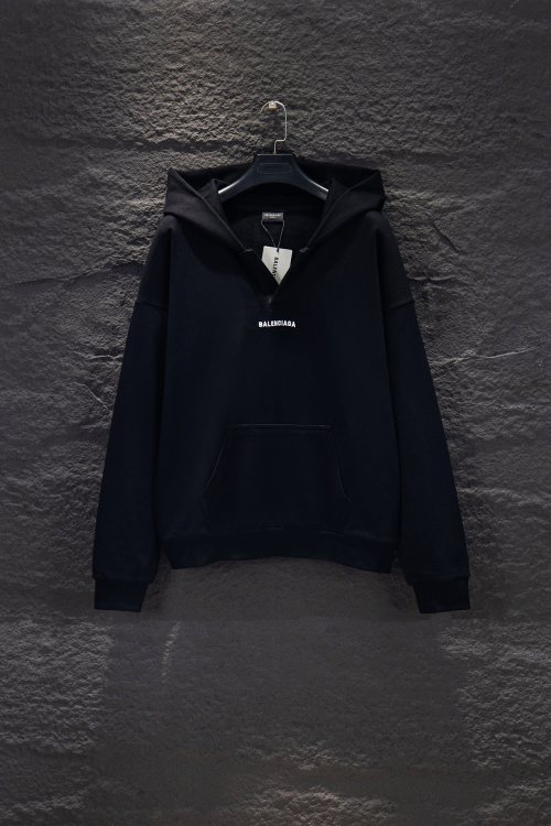 Balenciaga Embroidered Hoodie OS Fit Cotton Sweatshirt - Stylish and Comfy 1 Balenciaga Embroidered Hoodie OS Fit Cotton Sweatshirt - Stylish and Comfy