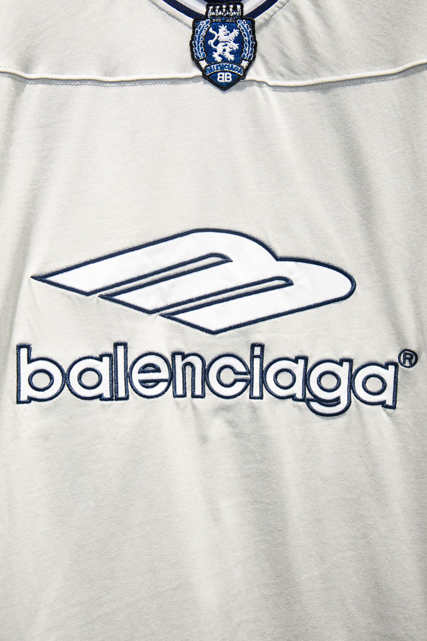 Balenciaga/巴黎世家 25Fw拼接球衣短袖 黑色 蓝色 浅灰