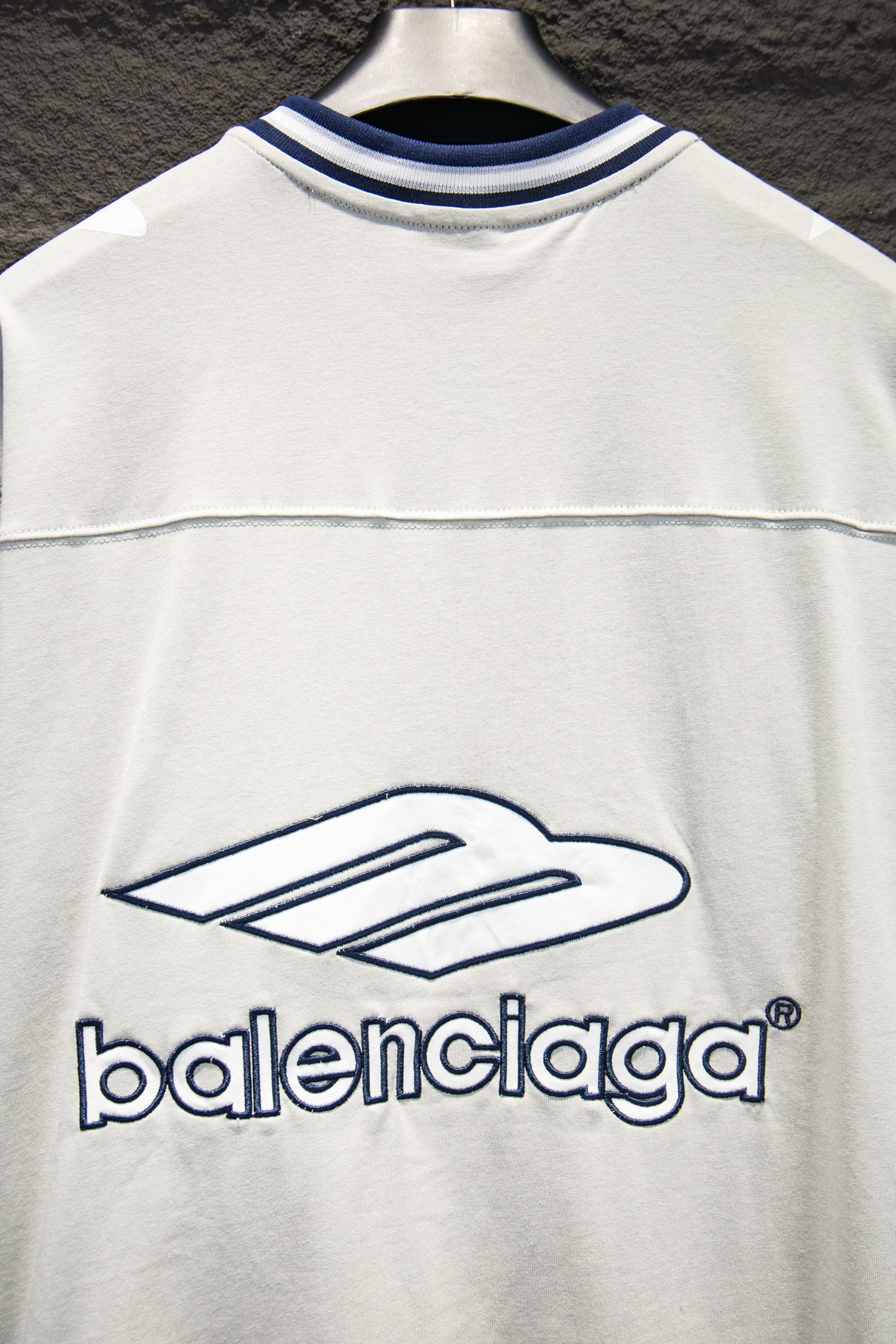 Balenciaga/巴黎世家 25Fw拼接球衣短袖 黑色 蓝色 浅灰