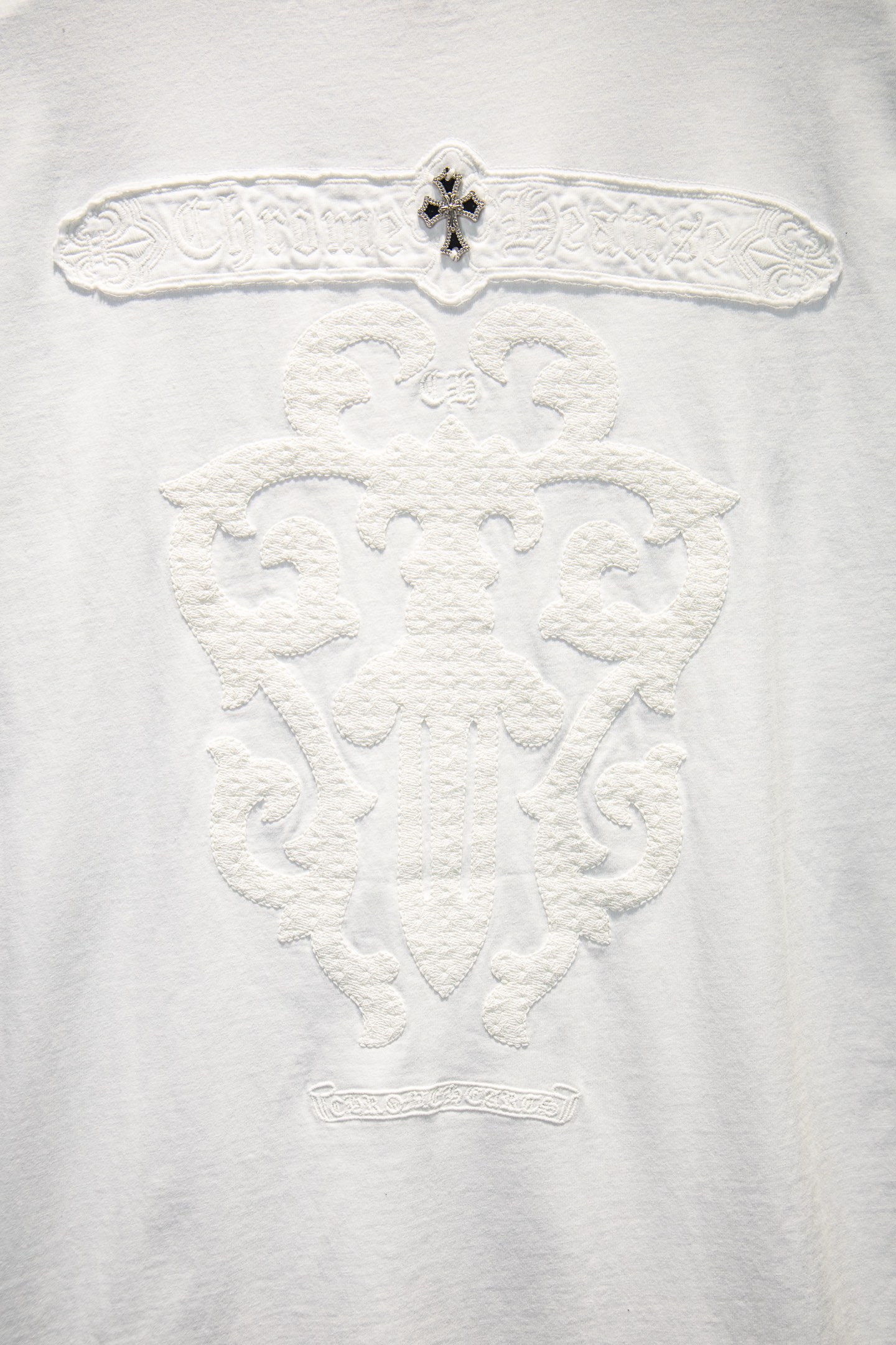 Chrome Hearts/克罗心重工做日磨破中空绣五金短袖-Chinese UA Cheap High Quatity Brand Clothes Bags handbags Sneakers wholesale wholesaler seller from China Factory suppliers Fashion Clothing Shoes best Quality Beautiful Price Chrome Hearts/克罗心重工做日磨破中空绣五金短袖