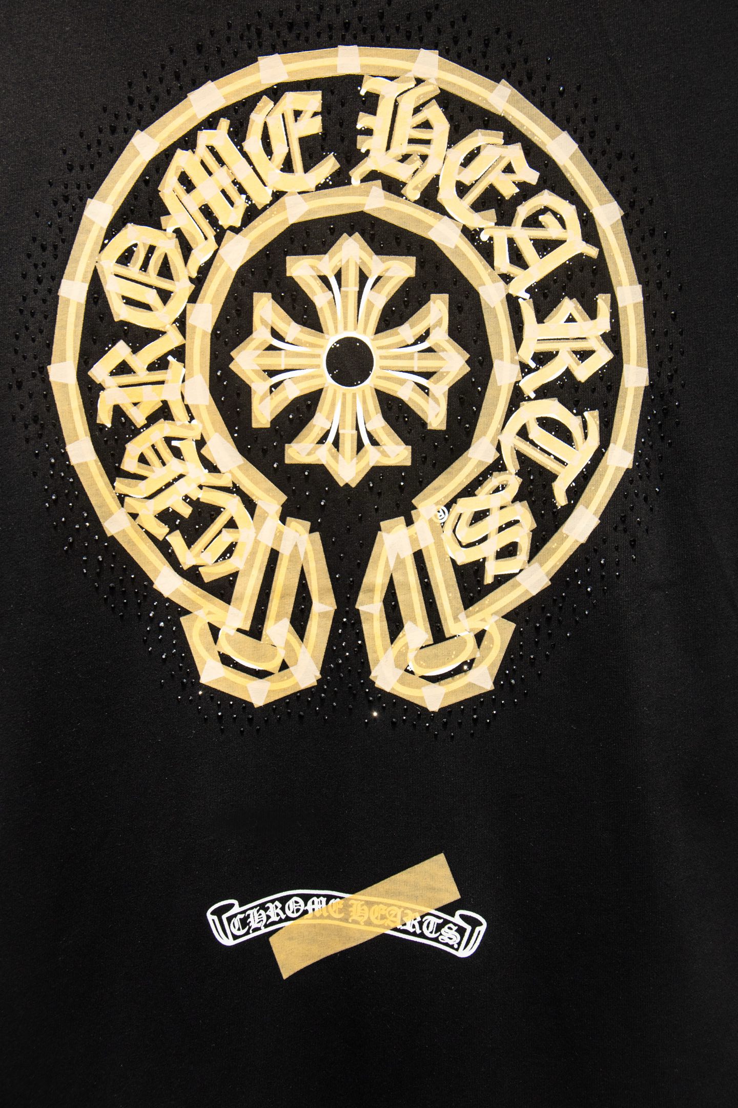 Chrome Hearts/克罗心 26ss 印花烫钻短袖-Chinese UA Cheap High Quatity Brand Clothes Bags handbags Sneakers wholesale wholesaler seller from China Factory suppliers Fashion Clothing Shoes best Quality Beautiful Price Chrome Hearts/克罗心 26ss 印花烫钻短袖