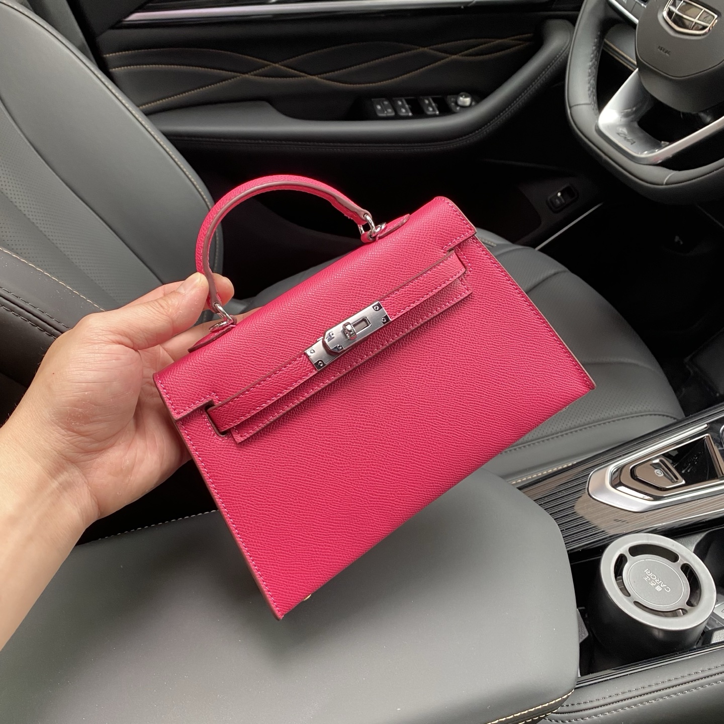 KL-22 textura de palma (hebilla plateada) rosa mexicano en stock ☀️☀️☀️