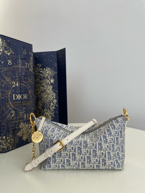 Dior Hobo Star Blue Oblique Jacquard Bag with Adjustable Leather Strap 1 Dior Hobo Star Blue Oblique Jacquard Bag with Adjustable Leather Strap