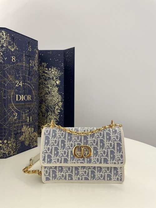 Dior Miss Caro Small Bag Blue Dior Oblique Jacquard with Chain Strap 1 Dior Miss Caro Small Bag Blue Dior Oblique Jacquard with Chain Strap