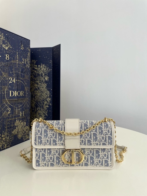 Dior Montaigne Avenue Bag Blue Dior Oblique Jacquard and Cream Calfskin 1 Dior Montaigne Avenue Bag Blue Dior Oblique Jacquard and Cream Calfskin