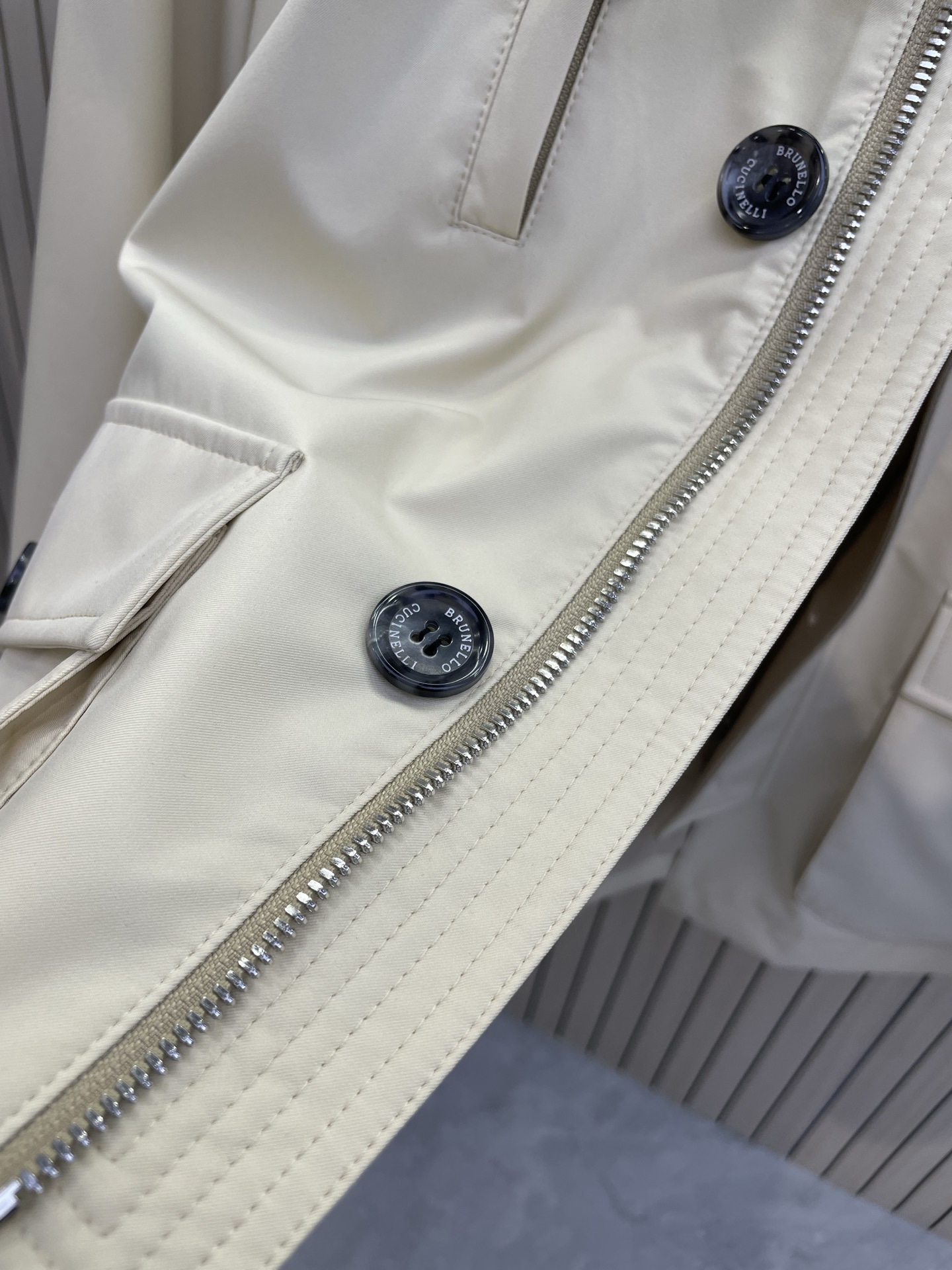 Brunello Cucinelli Men's Water-Resistant Mid-Length Jacket with Corduroy Collar 13 i1741089138199 9155 0 10