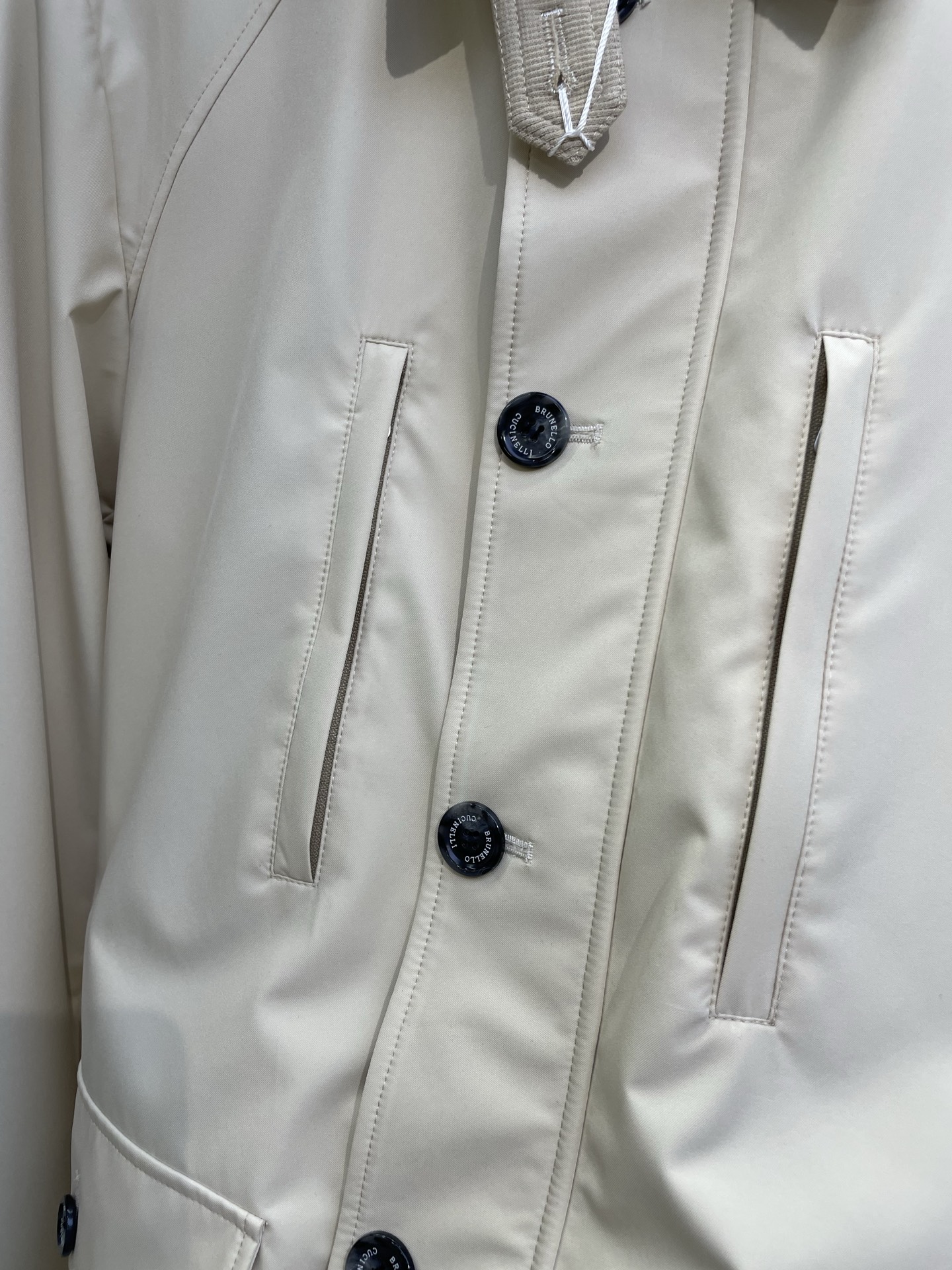 Brunello Cucinelli Men's Water-Resistant Mid-Length Jacket with Corduroy Collar 9 i1741089139857 6113 0 6