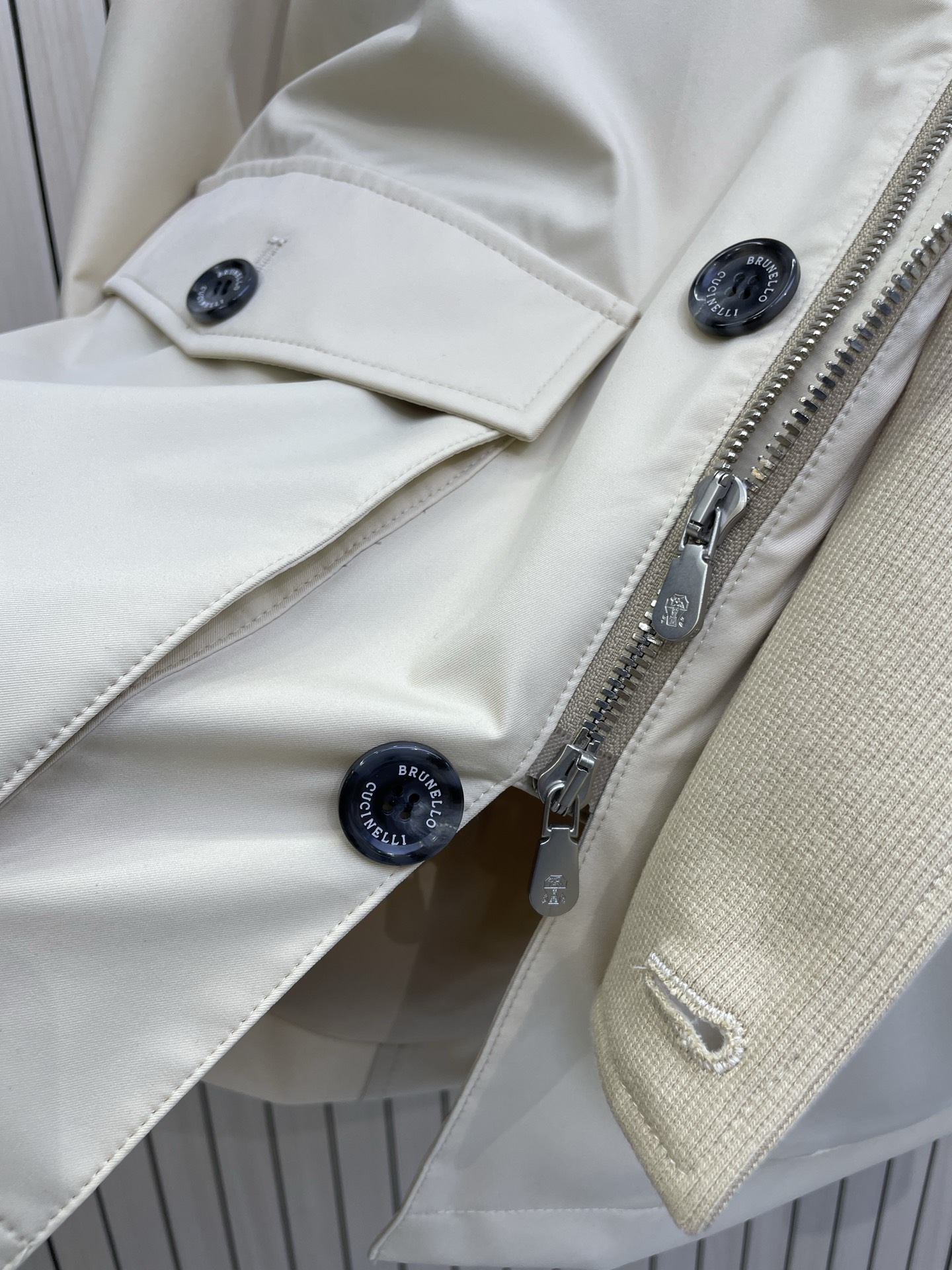 Brunello Cucinelli Men's Water-Resistant Mid-Length Jacket with Corduroy Collar 11 i1741089139895 9340 0 8