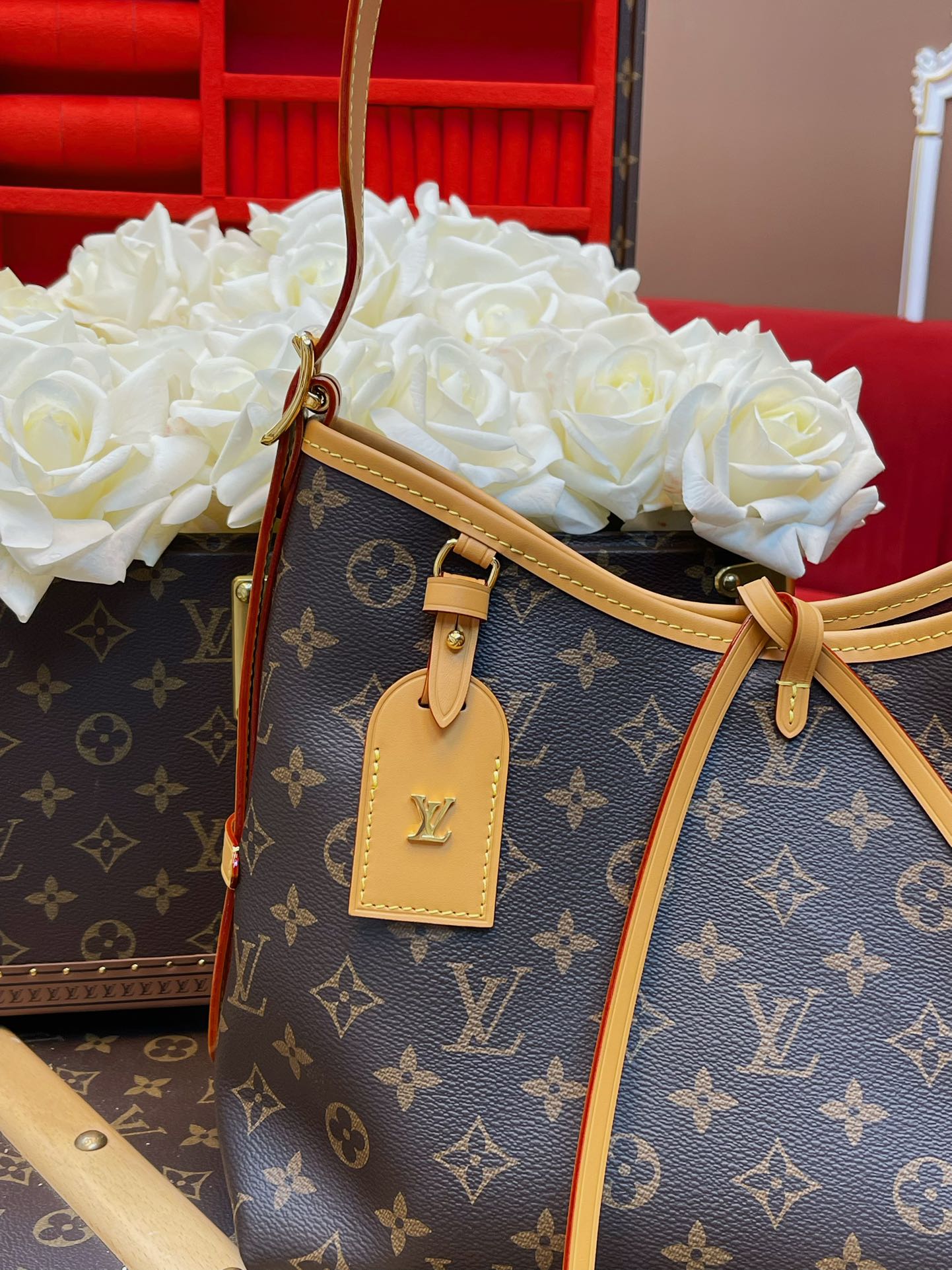 루이비통 모노그램 캔버스 캐리올 소형 핸드백 M46203 이미지 7