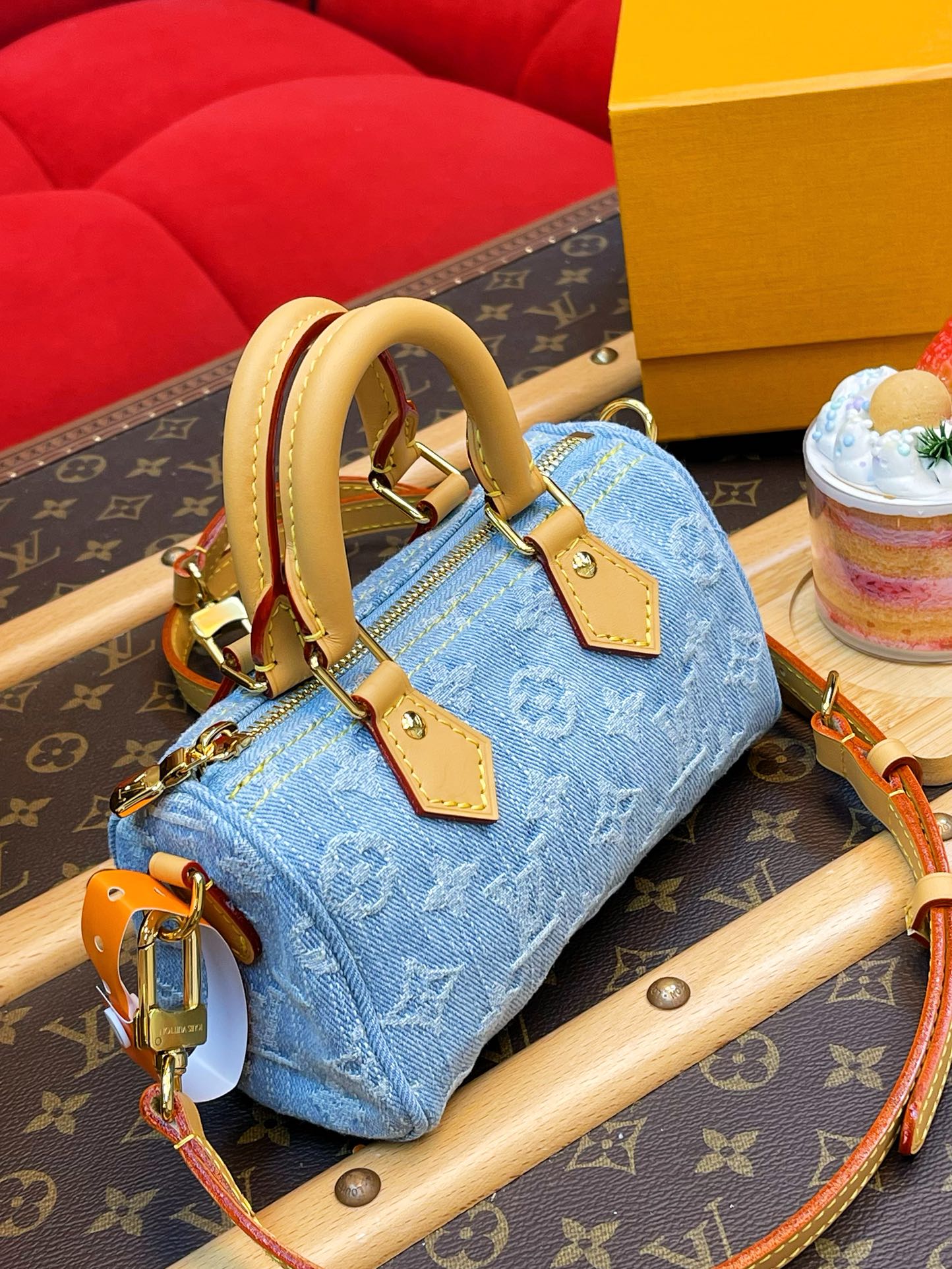 루이비통 나노 스피디 모노그램 데님 핸드백 M11212 이미지 9