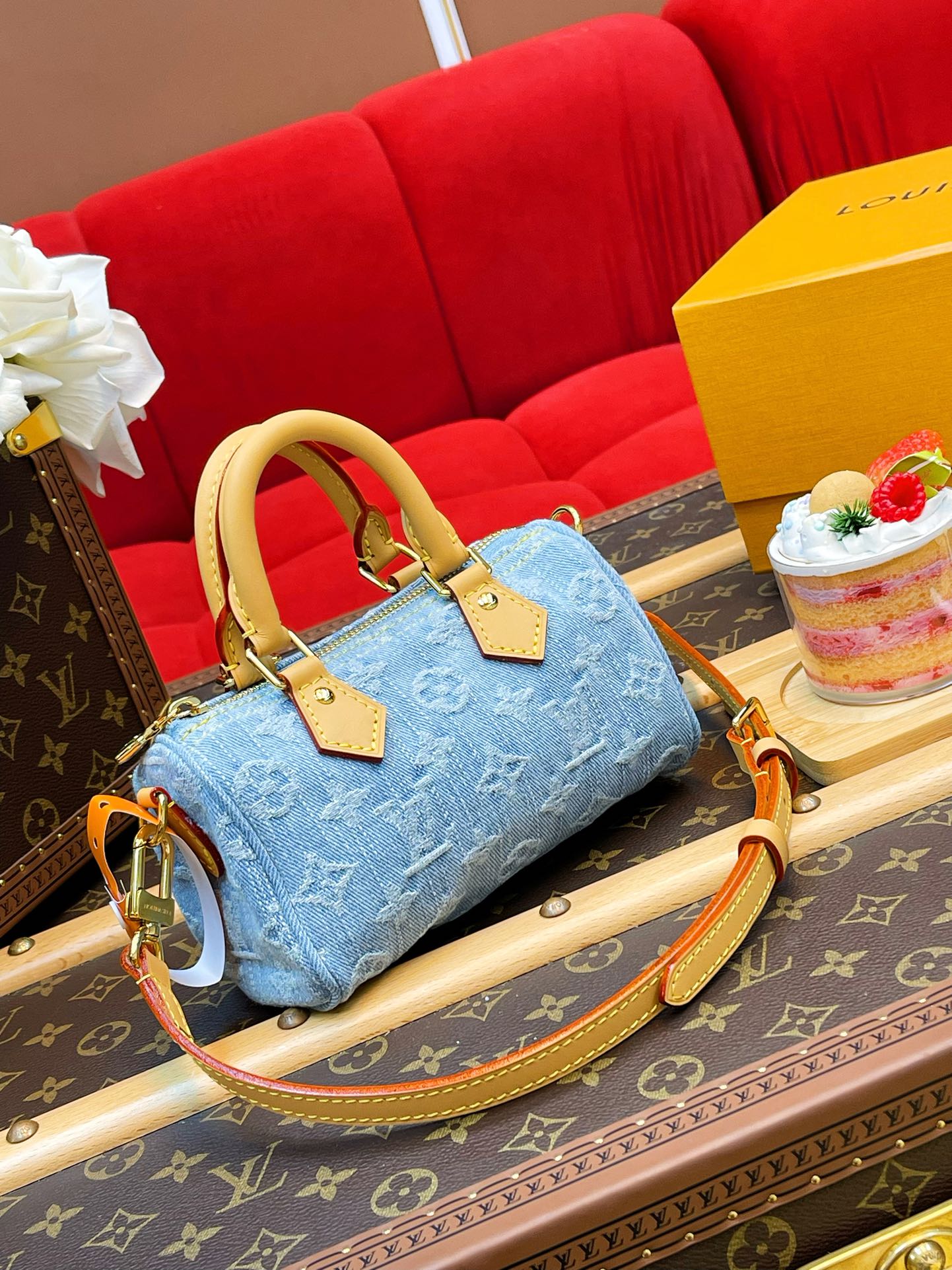 루이비통 나노 스피디 모노그램 데님 핸드백 M11212 이미지 7