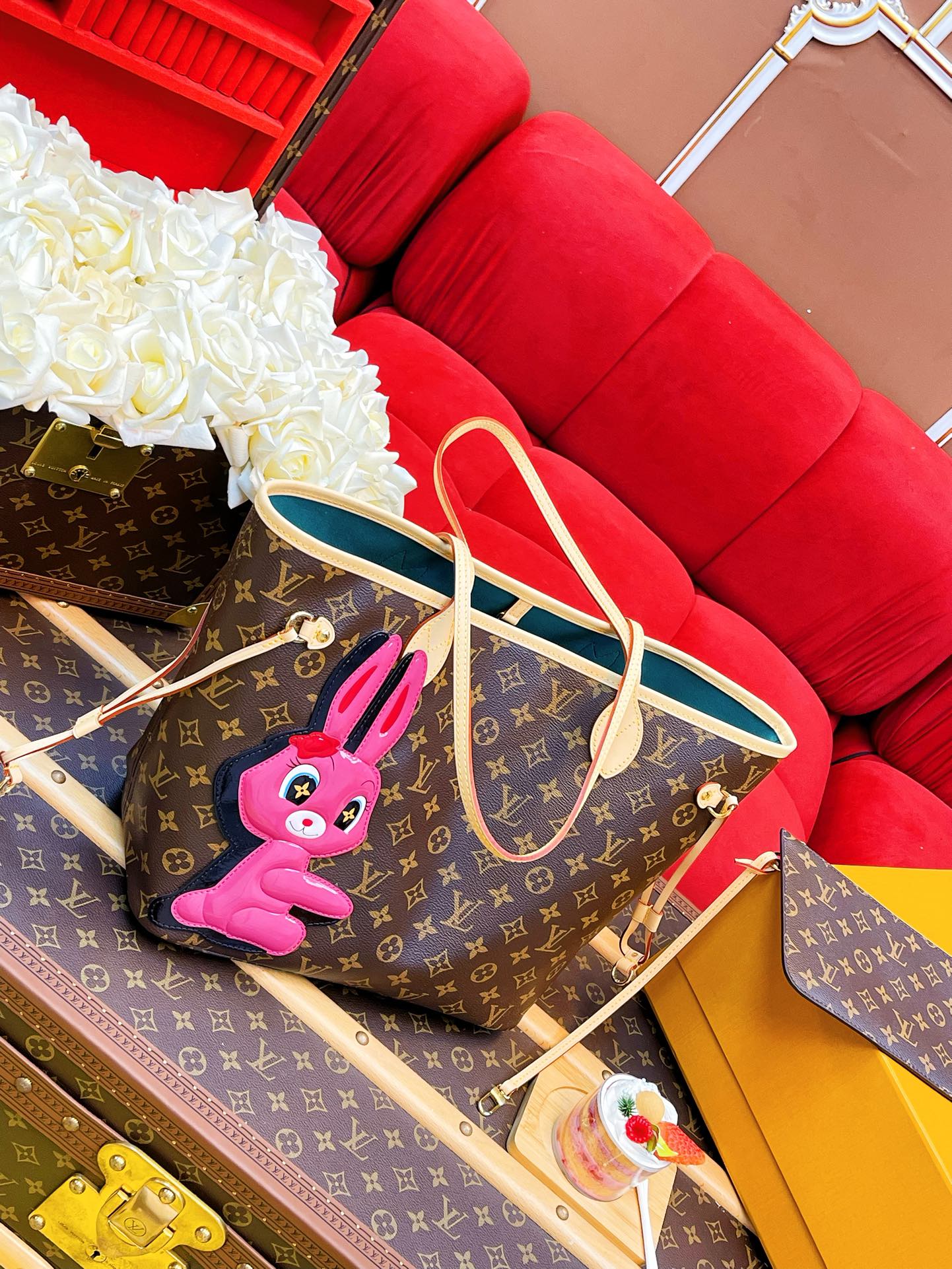 لويس فيتون LV Neverfull حقيبة حقيبة يد حقيبة توتا جودة AAA+ نسخة طبق الأصل
 Monogram Canvas قماش جلد البقر M47210241024