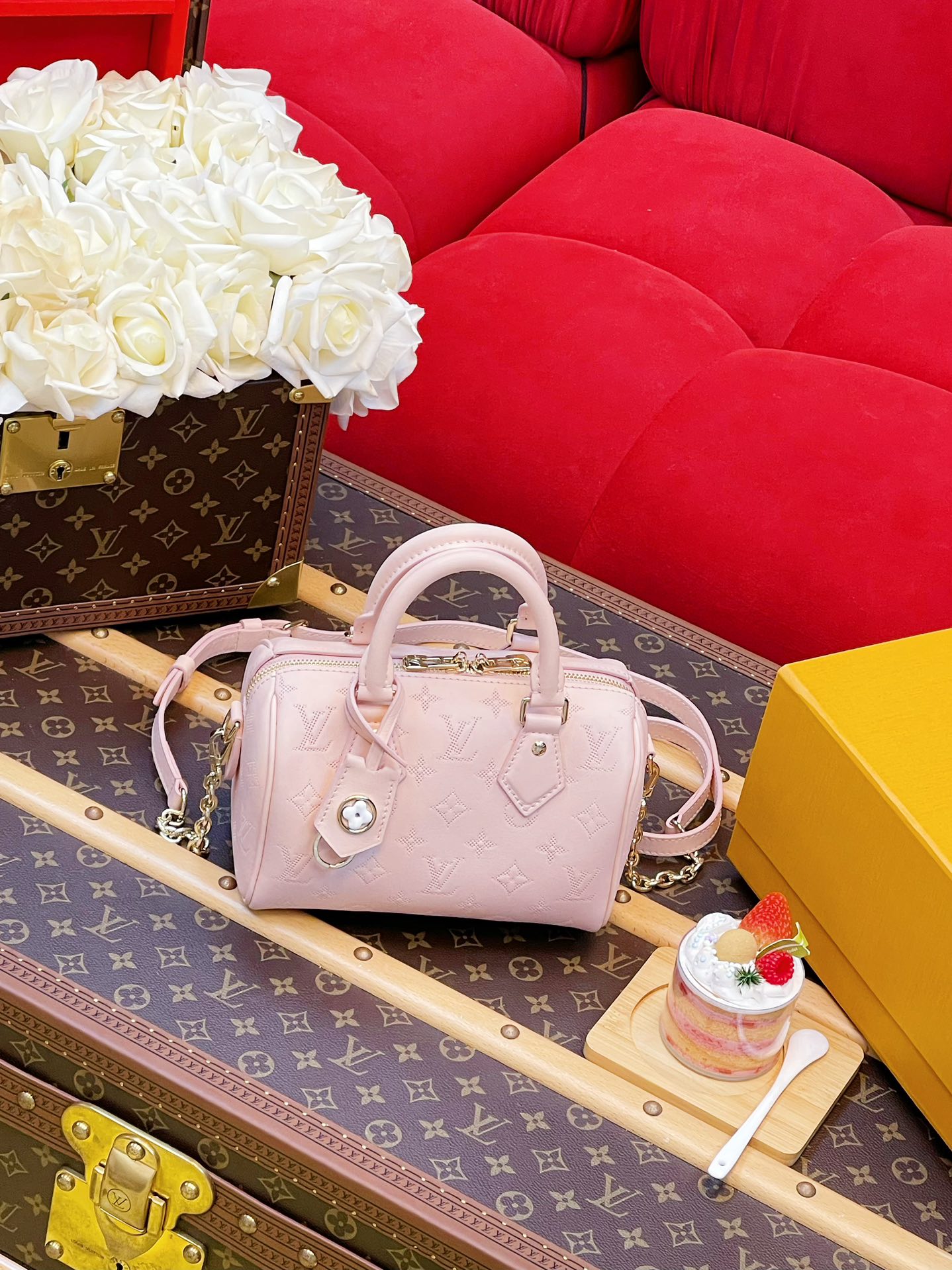 루이비통 스피디 밴들과리에 20 송아지가죽 핸드백 M11276 이미지 6