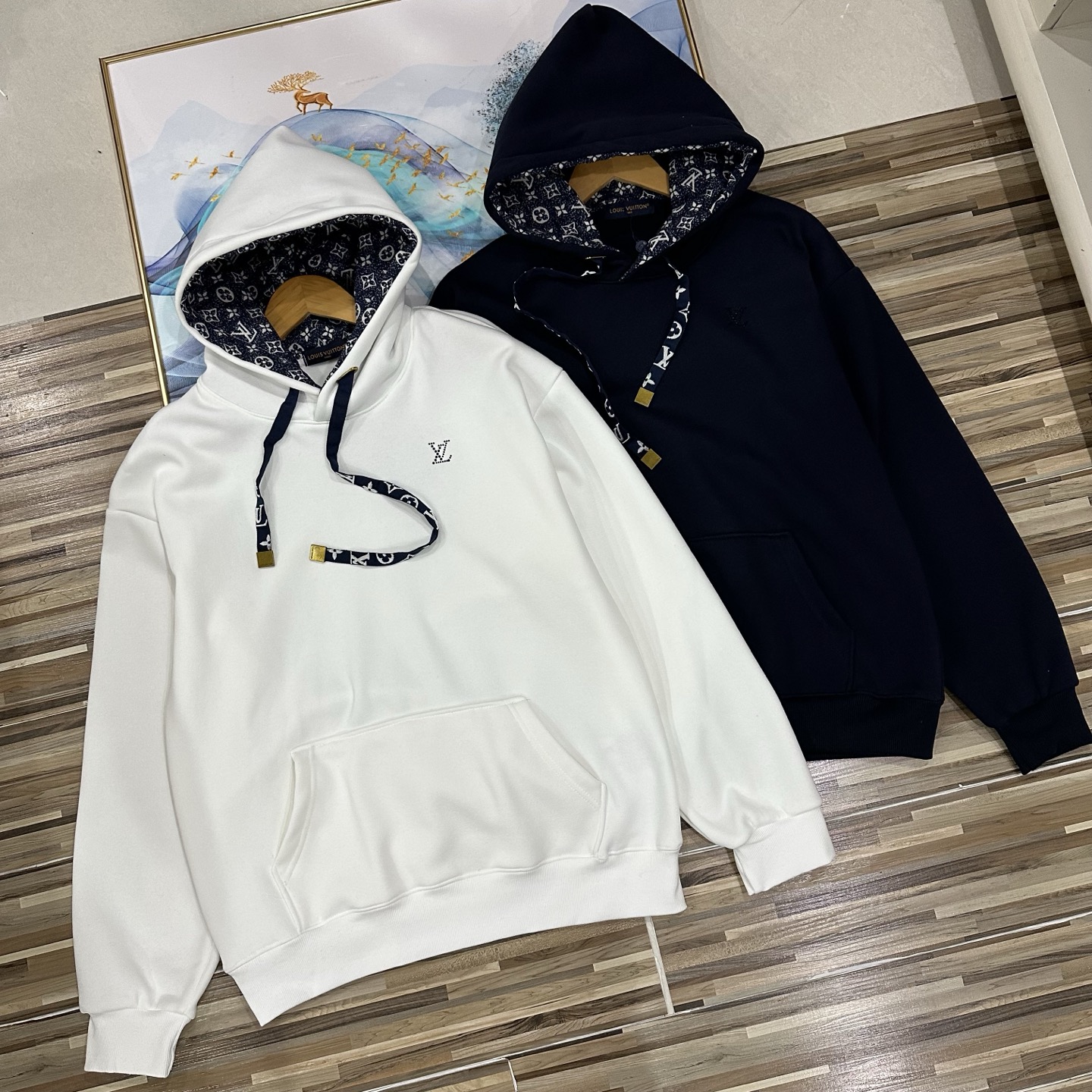 Louis Vuitton Fleece Pullover Hoodie, Warm Winter Sweatshirt for Men and Women