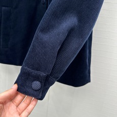 独家❤️原单品质🌸miu系少女穿搭!知性分子学院风灯芯绒棉服外套!100%羊皮领拼接!定染藏蓝色💚!甜酷兼备休闲减龄穿搭 独家❤️原单品质🌸miu系少女穿搭!知性分子学院风灯芯绒棉服外套!100%羊皮领拼接!定染藏蓝色💚!甜酷兼备休闲减龄穿搭