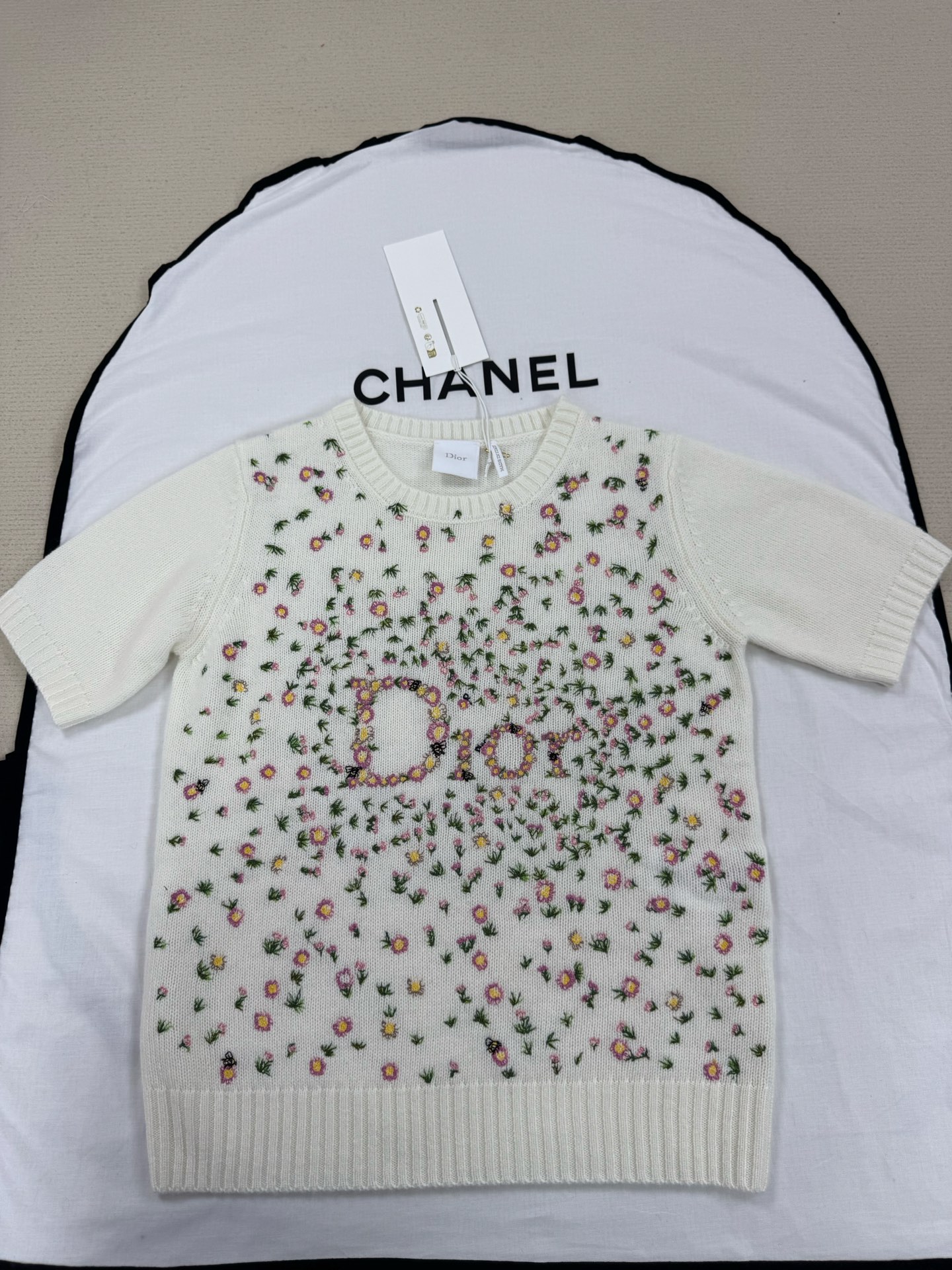 NO:775000,Dio* knitted short-sleeved detail SML, Dior-clothing, dior, dior, T-shirt,19860909Dio*家针织短袖细节图SML,迪奥-服装,dior,dior,T-shirt,,Women's clothing