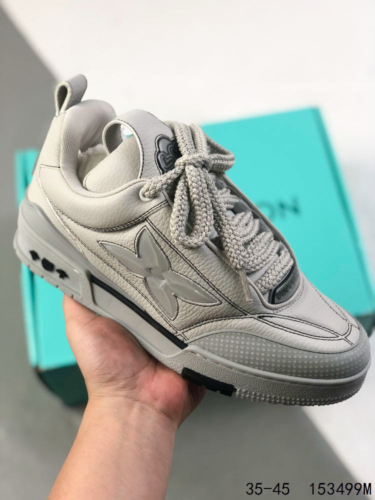 💰💰170
帝王版！LV路易威登Louis vuitton Trail Sneaker Low 水钻颗粒 休闲运动文化百搭篮球板鞋 致TPR光泽鞋底#耐弯折滴塑支持片#鞋垫嵌入超软脚感乳胶材质的篮球鞋 
ID：153499M