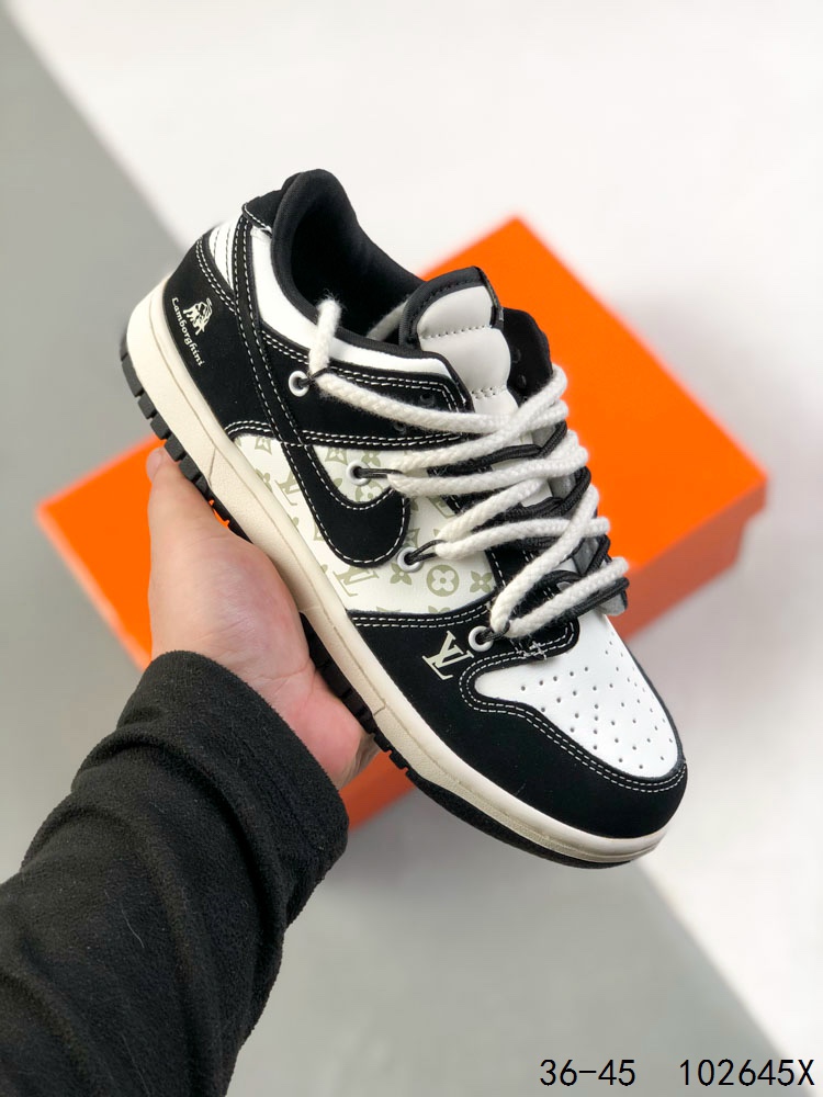 💰150
真标带半码！
耐克Nike SB Dunk Low 联名 绑绳 复古低帮休闲运动滑板板鞋。采用脚感柔软舒适ZoomAir气垫，有效吸收滑板等极限运动在落地时带来的冲击力，为街头运动者们提供更好的保护
ID：102645X