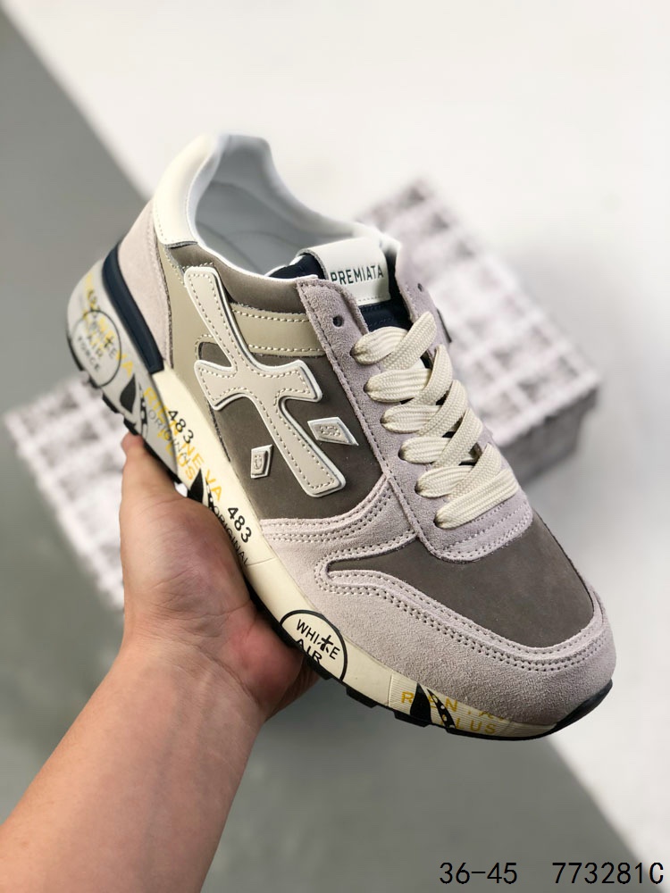 💰180
意大利高奢鞋履品牌·普瑞米亚达/Premiata 低帮百搭休闲鞋 PREMIATA依据国际高标准 使用意大利面料和精致皮革制造运动鞋 此外，根据不同的型号 采用世界各地优质技术供应商提供的鞋底 PREMIATA致力于将传统制鞋方法 以及高科技研发成果融入鞋履设计中 这个创立于1885年的制鞋品牌 通过对历史进行现代演绎 以极度热忱和无限创意打造出一款款鞋履作品 是顶级意大利手工艺代表 
尺码：如图
ID:773281C