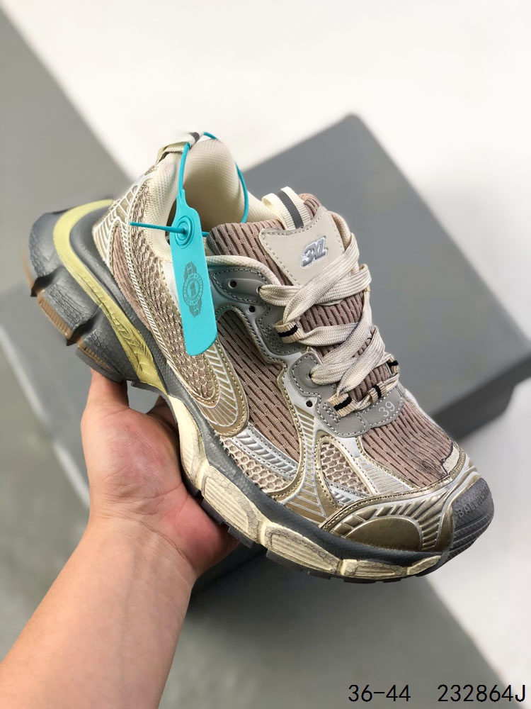 公司级!Balenciaga Runner Kith Four.Color 巴黎世家3XL系列 潮流复古休闲鞋#全新磨具开模 原版原装大盒 还原官方配置 尺码:如图 ID:232864J