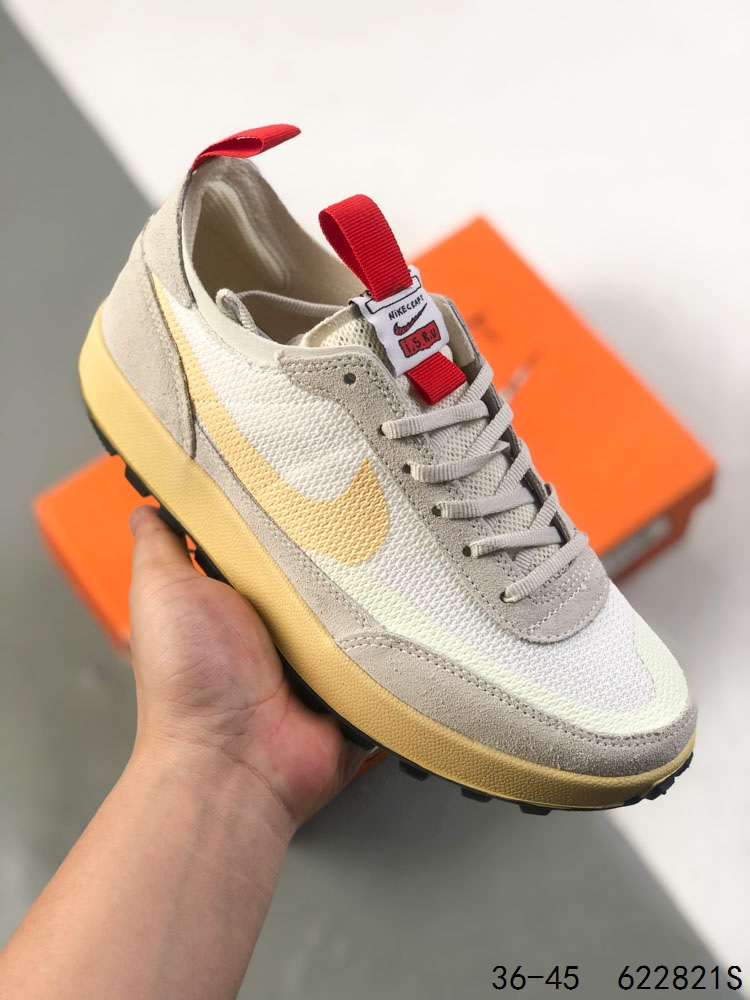 公司级✅Tom Sachs x Nike General Purpose Shoe 耐克 联名款低帮运动休闲板鞋 此款耐用的翻毛皮和加固网眼布构成了这双鞋的整体鞋面 鞋舌和鞋跟上的拉环为这款以球场为灵感的鞋款注入了非标准功能 货号:DA6672-200 ID:772881C