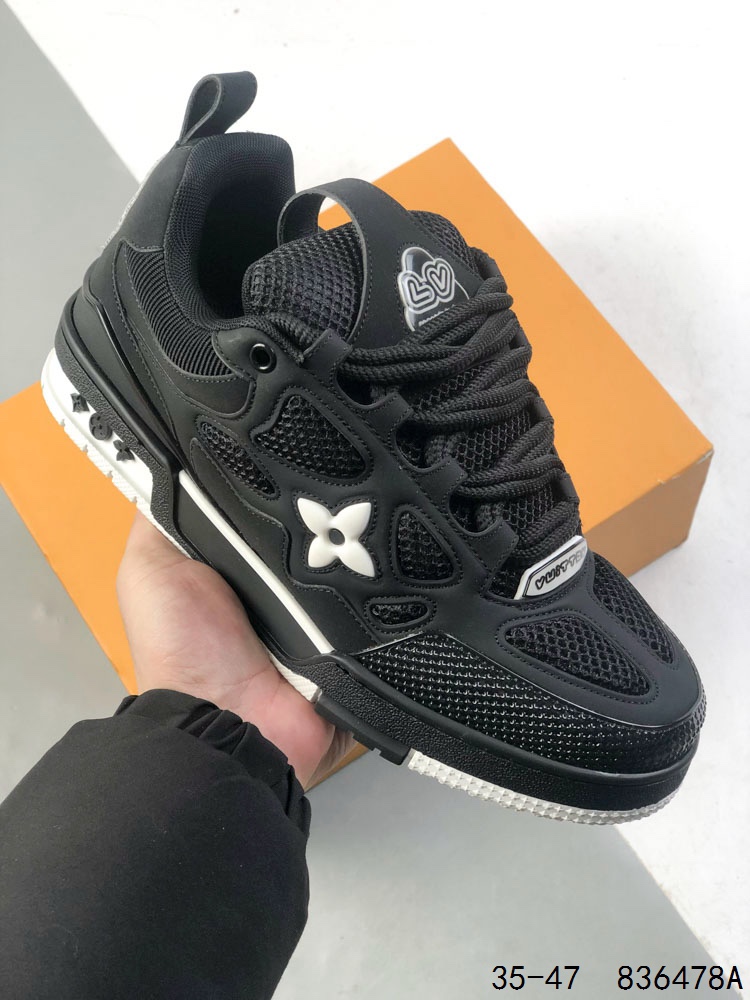 💰340
LV路易威登Louis vuitton Trail Sneaker Low 涂鸦色 休闲运动文化百搭篮球板鞋 致TPR光泽鞋底#耐弯折滴塑支持片#鞋垫嵌入超软脚感乳胶材质的篮球鞋 
Size：如图所示
ID：836478A