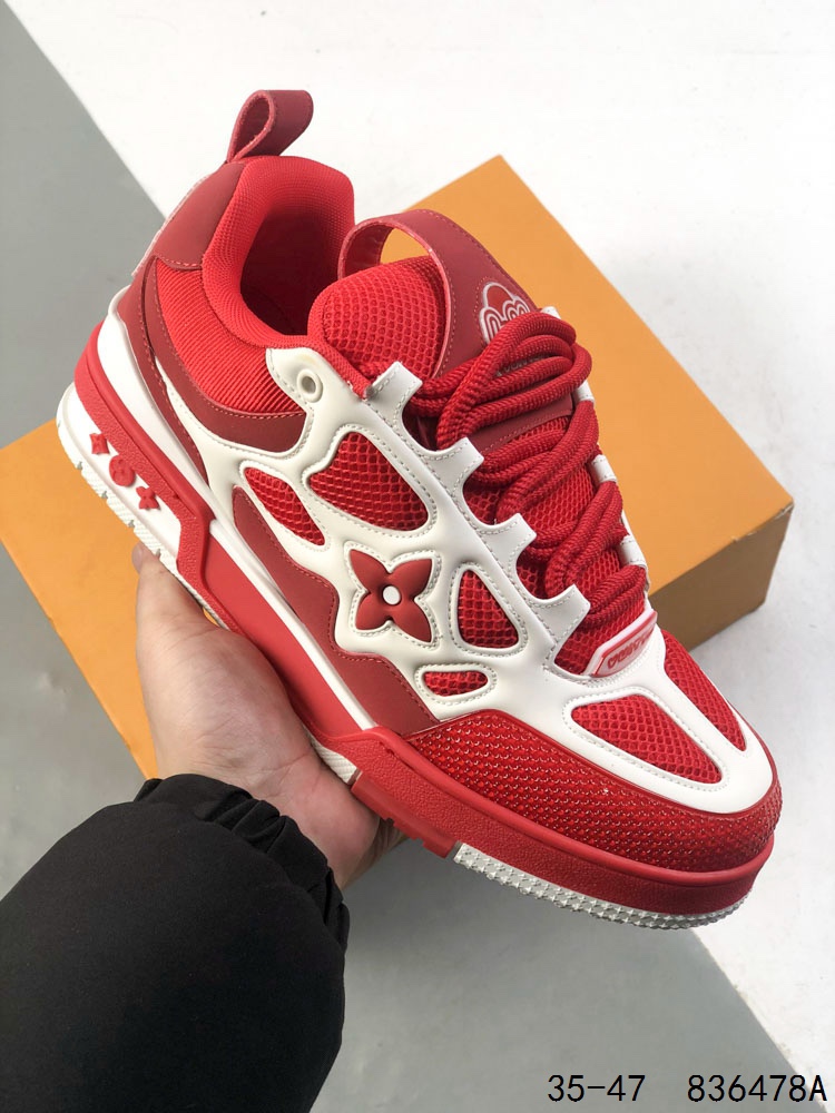 💰340
LV路易威登Louis vuitton Trail Sneaker Low 涂鸦色 休闲运动文化百搭篮球板鞋 致TPR光泽鞋底#耐弯折滴塑支持片#鞋垫嵌入超软脚感乳胶材质的篮球鞋 
Size：如图所示
ID：836478A
