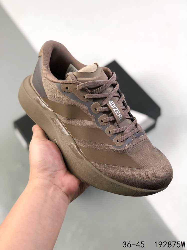 公司级✅Adidas Adizero EVO SL m马拉松飞线贾卡轻质透气休闲运动跑步鞋 采用双层透气网纱 Flywire动态飞线绑缚鞋面材质 内置Zoom小气垫装置 货号:KJ1439 尺码:如图 编码:192875W