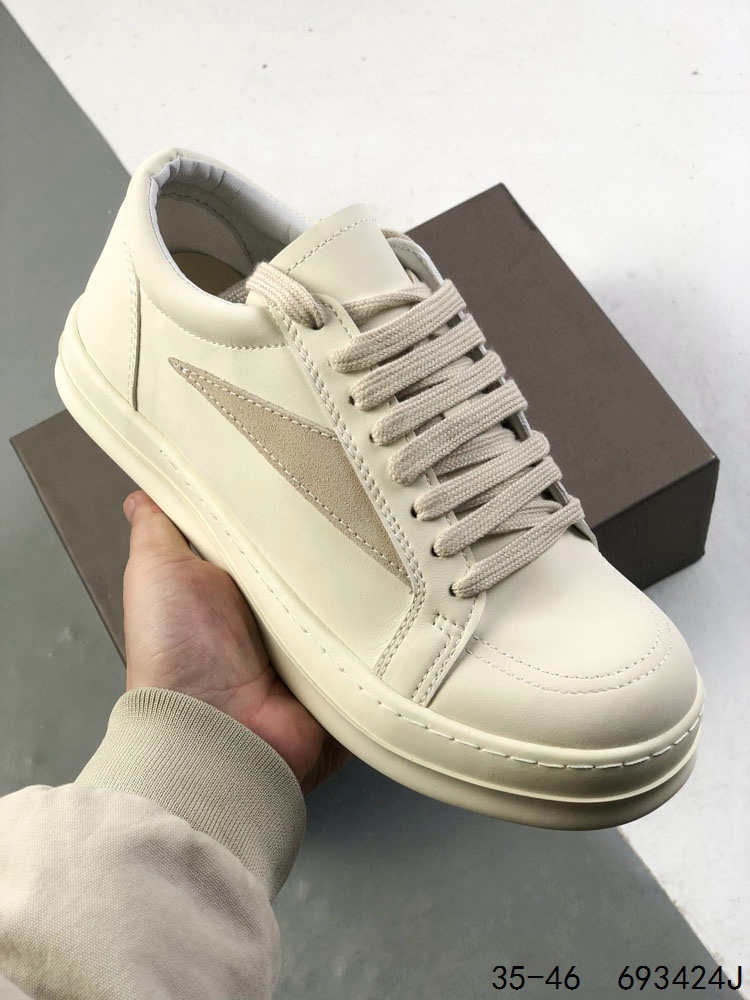 Rick owens 瑞克 欧文斯 低帮高街休闲板鞋 原鞋开发 独家私模大底 定制流苏鞋面布料 针车间距都是极致还原 一比一规格礼盒装 重达3斤以上 外加定制欧文斯保护盒 全套包装及配件 高端零售专供品质 区别市场货 纯手工打造 每一只都是独一无二 有手工质感的味道 进口小牛内里 牛皮鞋垫 手工车线. ID:693424J