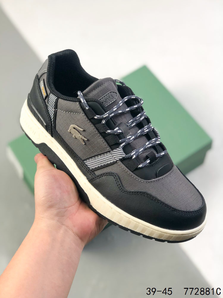 💰150 公司级✅LACOSTE法国鳄鱼 T-Clip 舒适百搭 防滑 低帮 板鞋 尺码:39-45 编码：772881C