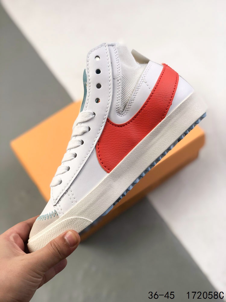 💰110
耐克 NIKE Blazer mid vintage开拓者 高帮男女子运动板鞋 厚底增高休闲鞋。采用轻盈利落设计,焕新演绎经典鞋款。该鞋款带来舒适足底体验,结合鞋侧壁加固设计,缔造舒适感受。皮革鞋面适合日常穿着,柔软非凡,硫化结构将外底与鞋面巧妙熔接,打造出众柔韧灵活性和复古风格。硬质橡胶外底融入人字形底纹,铸就非凡抓地力,彰显经典风范。加垫鞋口,一体式鞋头护条。
尺码:如图
ID:172058C