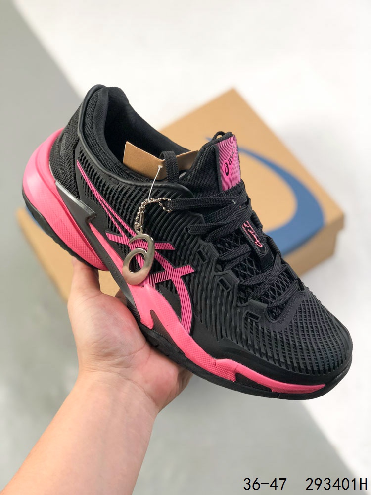 公司级✅ASICS亚瑟士网球鞋男小德球鞋 COURT FF 3.0 NOVAK德约科维奇专业球鞋 专业跑步鞋鞋减震助弹防滑气跑步鞋 (高帮减震助弹)亚瑟士是专业的跑步鞋款 脚后跟搭载后跟稳定 将启动时的横向力化解成纵向力帮助运动员起跳 ID:293401H