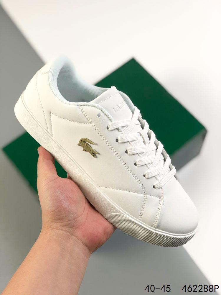 💰130
LACOSTE法国鳄鱼 舒适百搭 防滑 低帮运动板鞋
尺码:40-45
ID：462288P