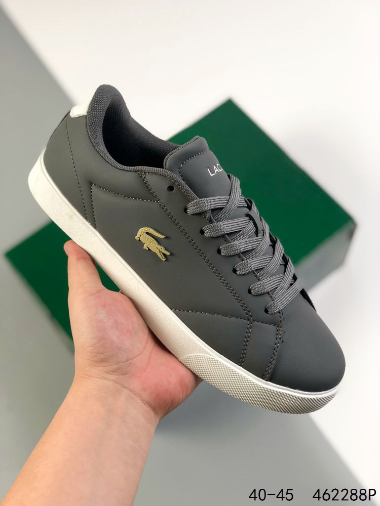 💰130
LACOSTE法国鳄鱼 舒适百搭 防滑 低帮运动板鞋
尺码:40-45
ID：462288P