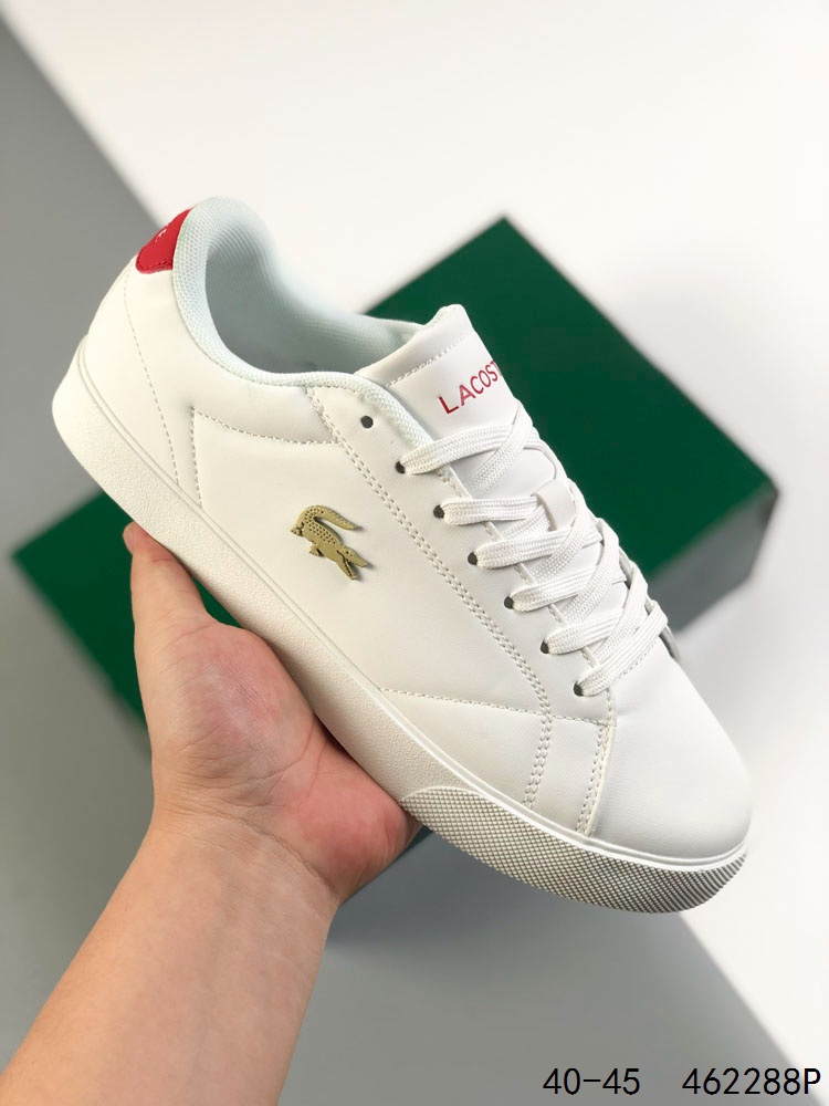 💰130
LACOSTE法国鳄鱼 舒适百搭 防滑 低帮运动板鞋
尺码:40-45
ID：462288P